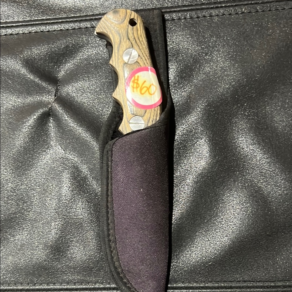 Wood Handle Knife with Sheath